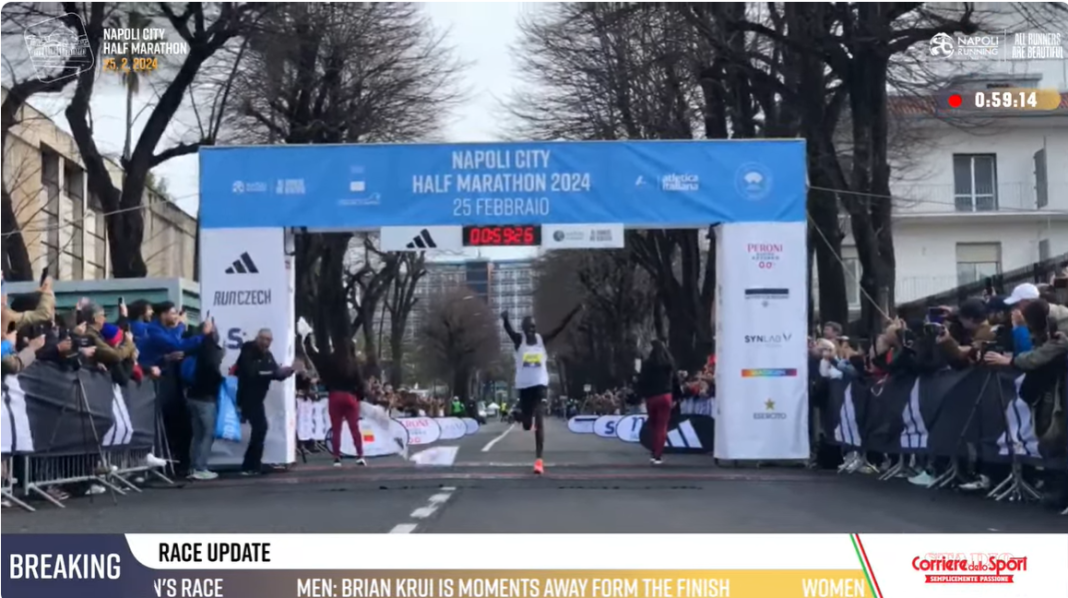 Napoli City Half Marathon, vittoria dei keniani Brian Kwemoi Kirui e Angela Tanui
