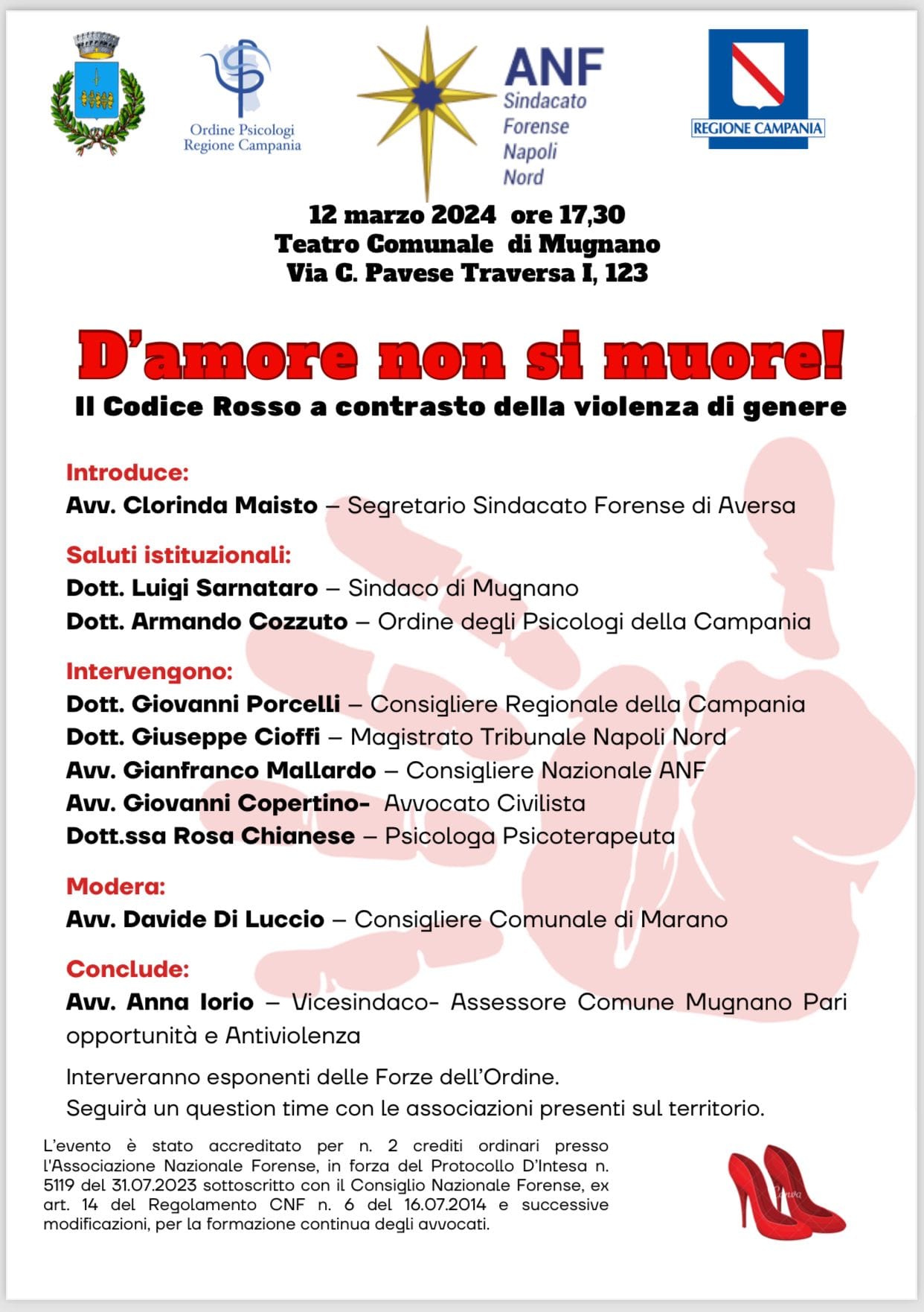 "D'amore non si muore", 12 marzo al Teatro Comunale Mugnano