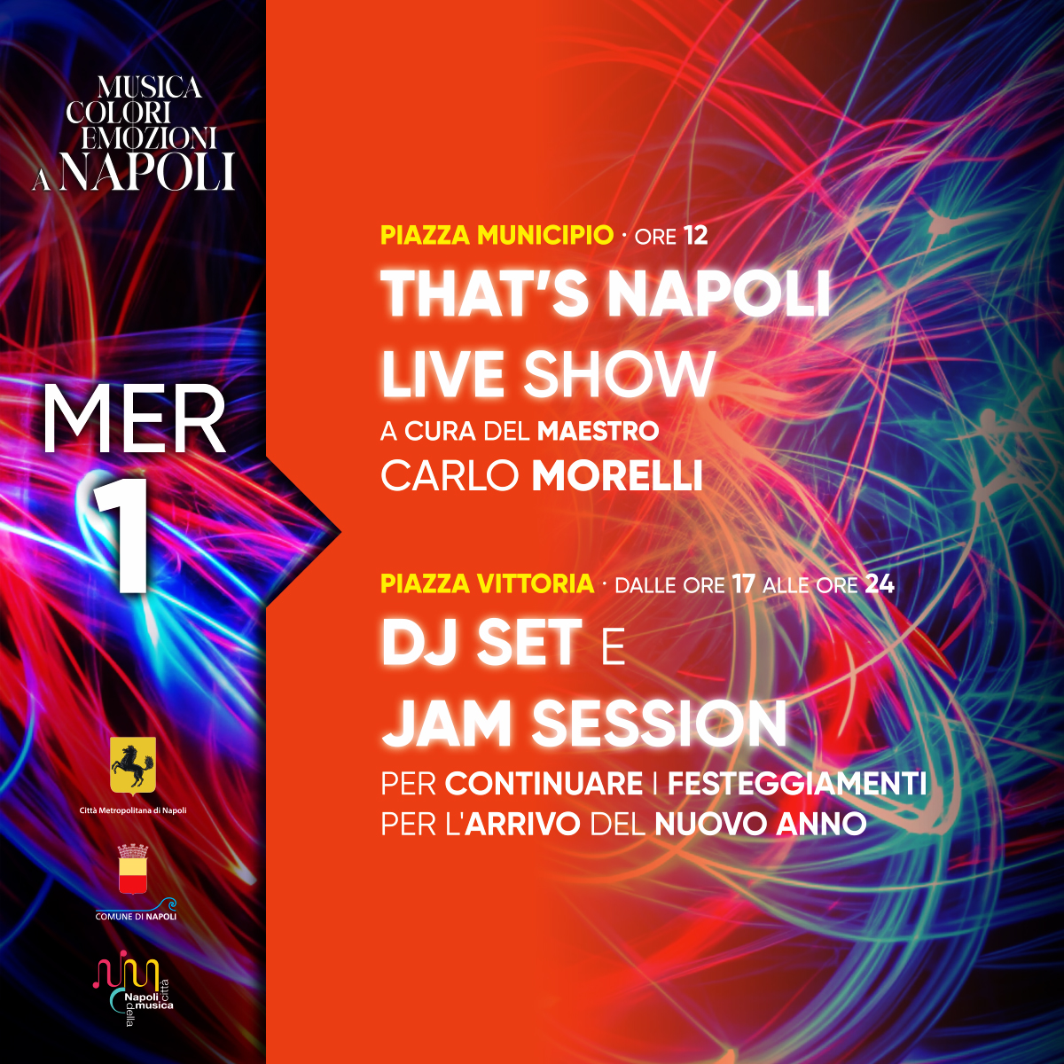 Capodanno a Napoli, quattro giorni di eventi in tutta la città: il programma completo