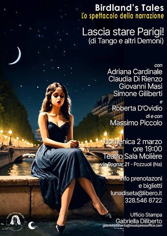 Teatro Sala Molière di Pozzuoli, arriva “Lascia stare Parigi – di Tango e di altri Demoni” di Massimo Piccolo