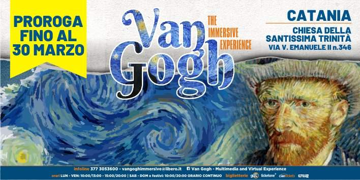 A Catania con Van Gogh- The immersive Experience si proroga fino al 30 marzo