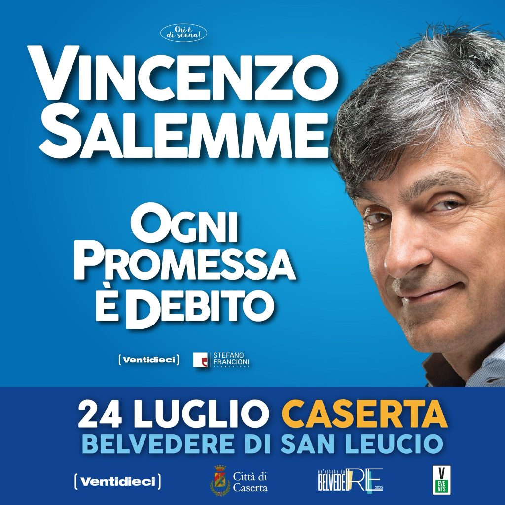 Vincenzo Salemme da 2anews.it vincenzo salemme in scena al belvedere di san leucio con ogni promessa è debito