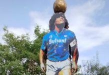 Quartieri Spagnoli, inaugurata statua dedicata a Maradona