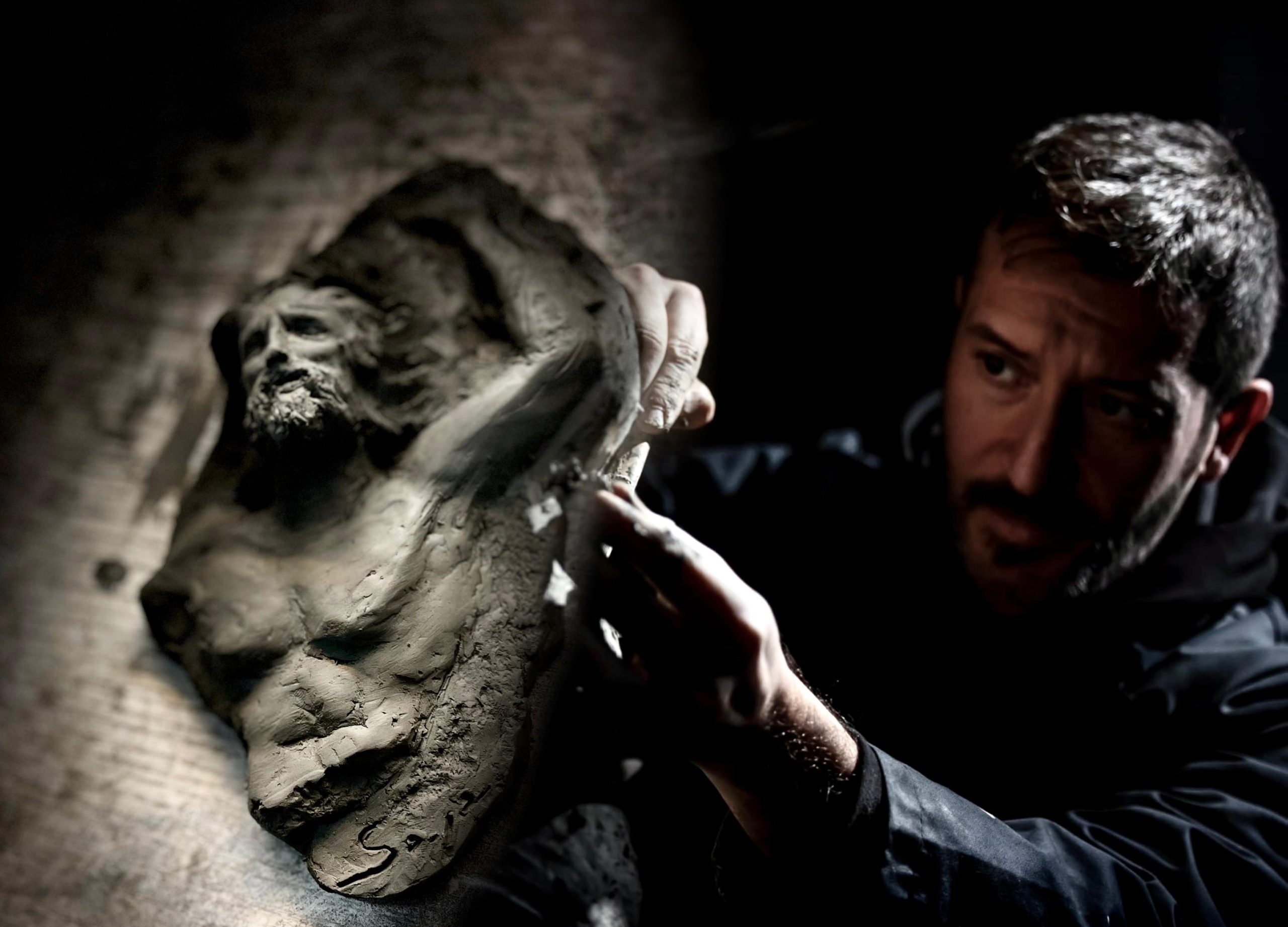 Al Teatro Grande di Pompei la scultura vivente di Domenico Sepe per il Festival Internazionale del Cinema