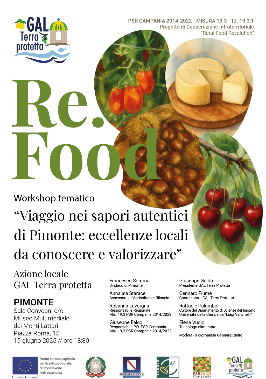 Re-Food fa tappa a Pimonte per rilanciare le eccellenze dei Monti Lattari
