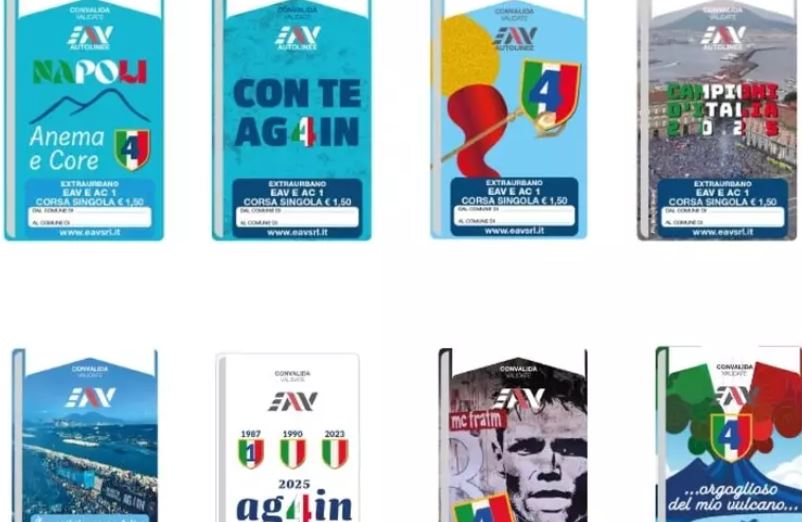 Eav emette biglietti celebrativi per il quarto scudetto del Napoli Eav emette biglietti celebrativi per il quarto scudetto del Napoli