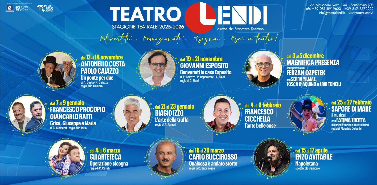 il teatro lendi presenta il cartellone della stagione teatrale 2025 2026