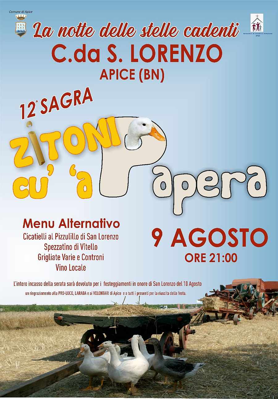 Sagre e Feste in Campania da giovedì 31 a domenica 3 agosto Sagra