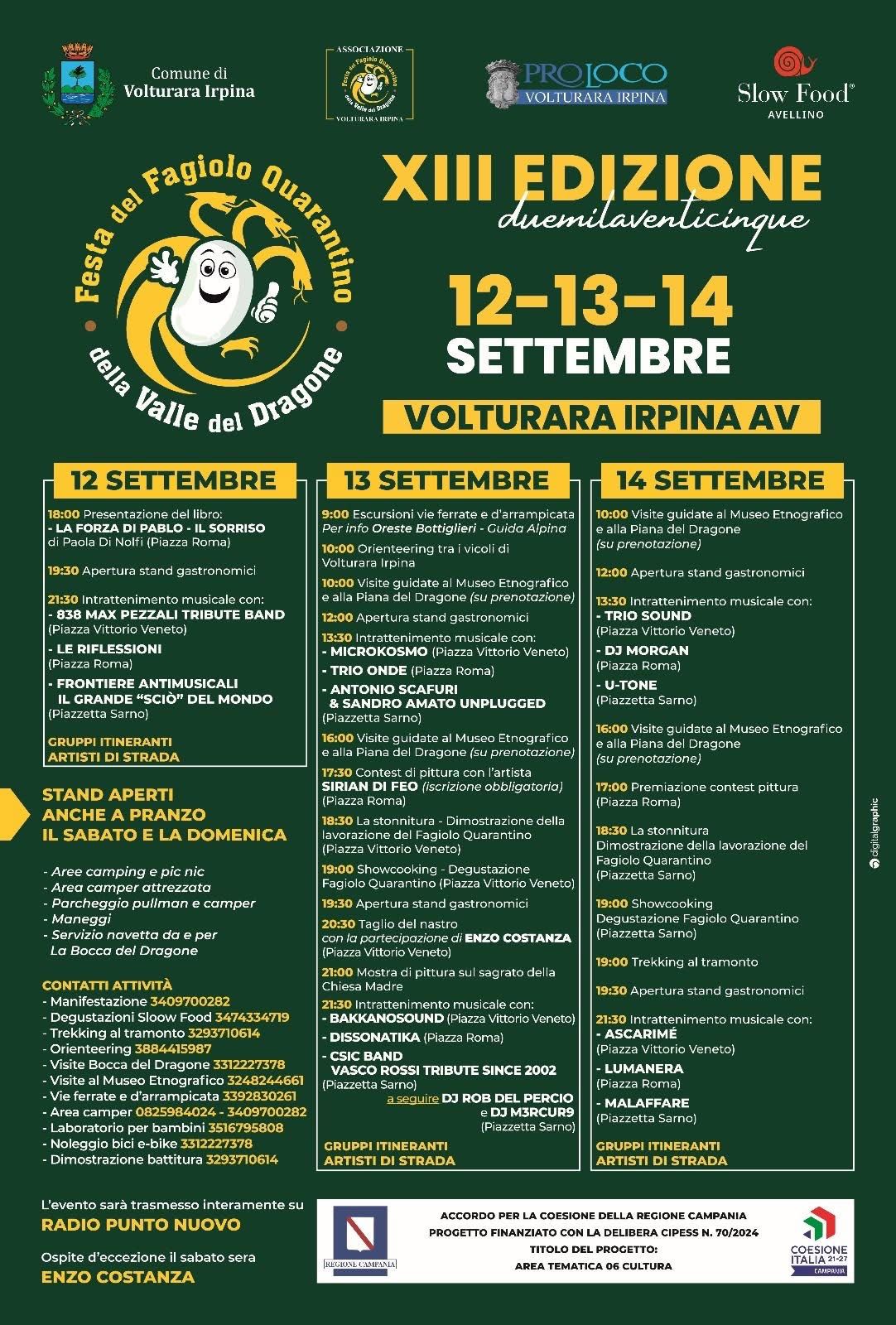 Sagre, a Volturara Irpina torna la Festa del Fagiolo Quarantino