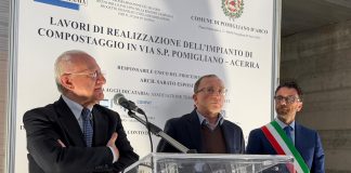 Pomigliano d’Arco, inaugurato impianto compostaggio e posa della prima pietra dell’Ospedale di Comunità