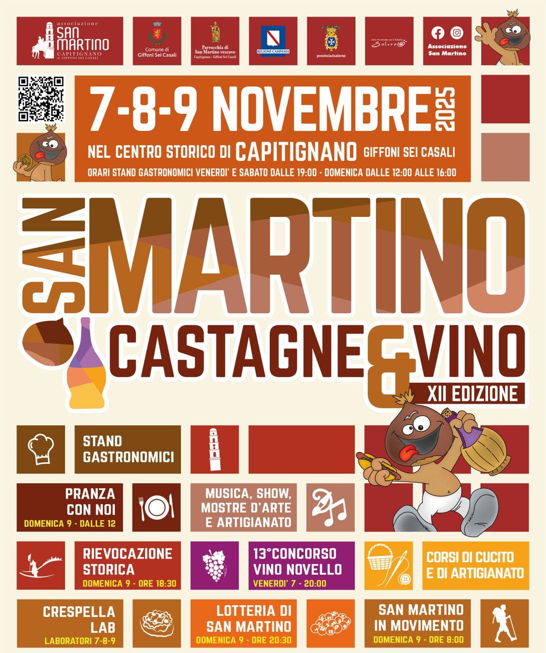 Salerno, San Martino: castagne e vino dal 7 al 9 novembre 2025 Salerno, San Martino: castagne e vino dal 7 al 9 novembre 2025