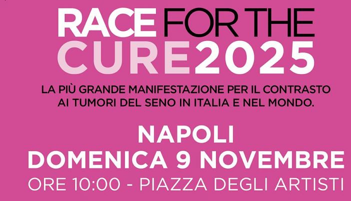 Race for the Cure Napoli 2025, dal 7 al 9 novembre al Vomero