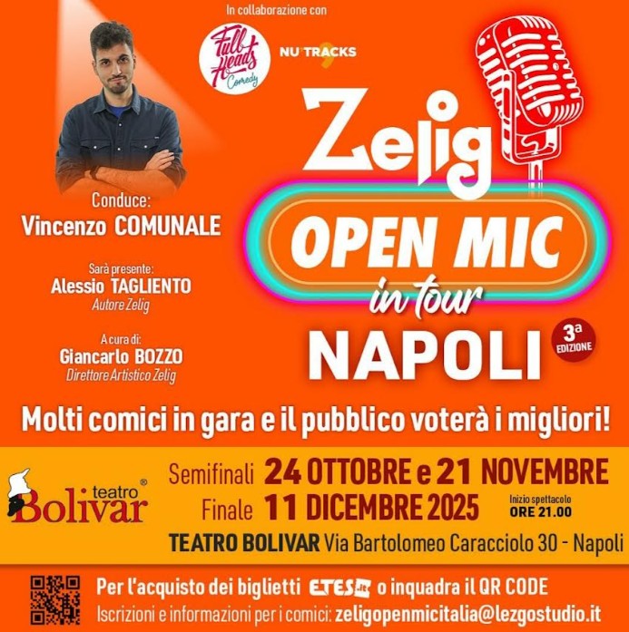 Al Teatro Bolivar arriva la seconda delle tre serate di “Zelig Open Mic in tour” Al Teatro Bolivar arriva la seconda delle tre serate di “Zelig Open Mic in tour”