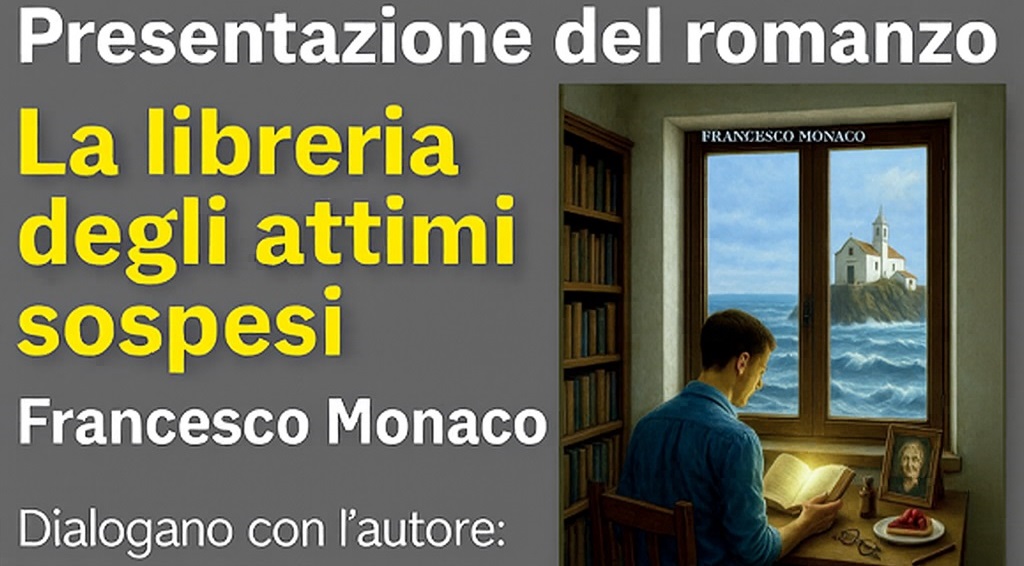 Francesco Monaco presenta il 9 dicembre “La libreria degli attimi sospesi” alla Libreria Raffaello Francesco Monaco presenta il 9 dicembre “La libreria degli attimi sospesi” alla Libreria Raffaello