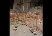 Bagnoli, paura all’alba: crolla un edificio abbandonato