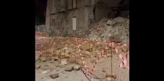 Bagnoli, paura all’alba: crolla un edificio abbandonato