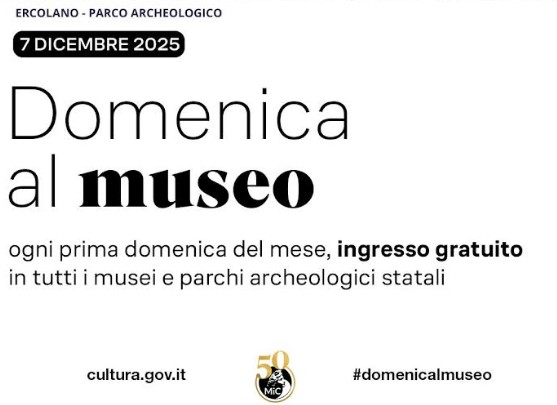 Domenica al Museo, 7 dicembre ingresso gratuito al Parco Archeologico di Ercolano