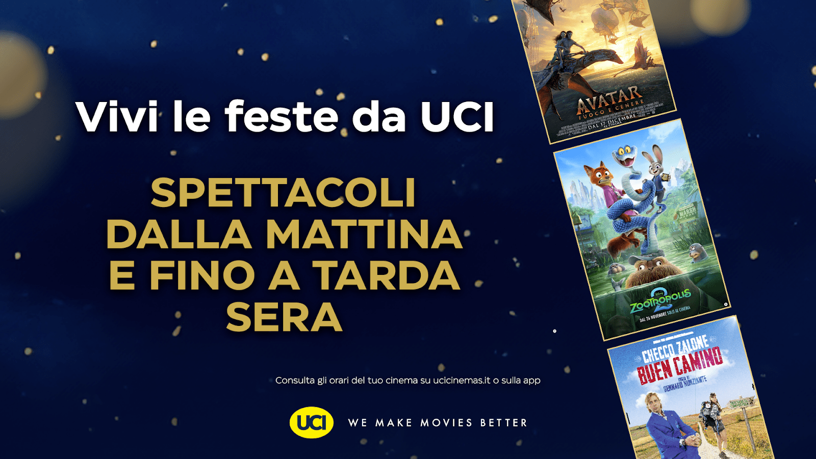 UCI Cinemas Casoria: un Natale e un Capodanno ricchi di eventi, anteprime e attività per tutta la famiglia
