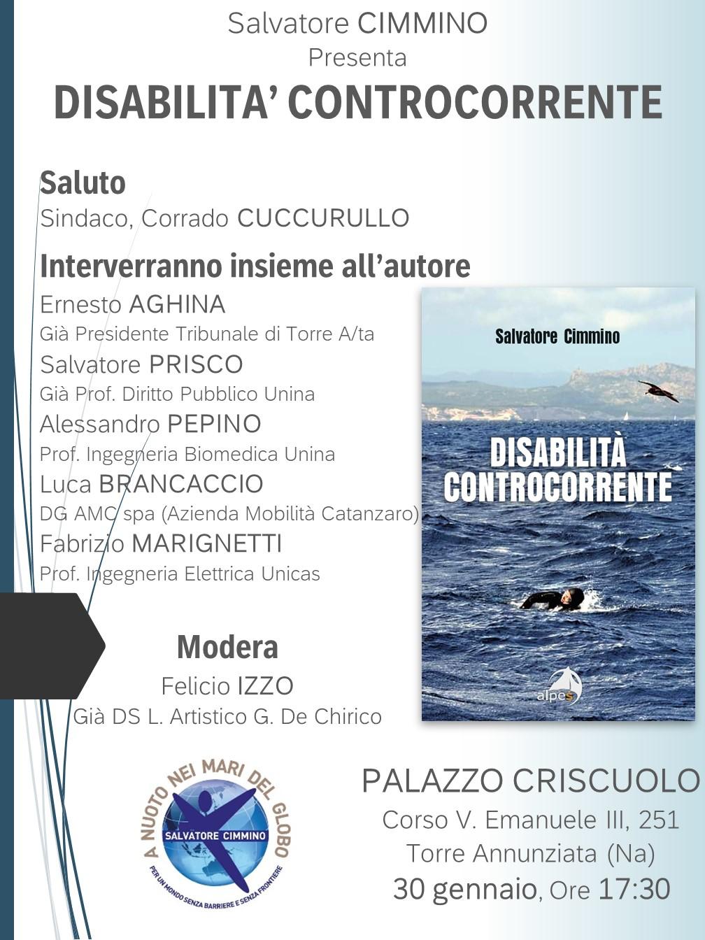 Torre Annunziata, a Palazzo Criscuolo presentato il libro Disabilità Controcorrente di Salvatore Cimmino