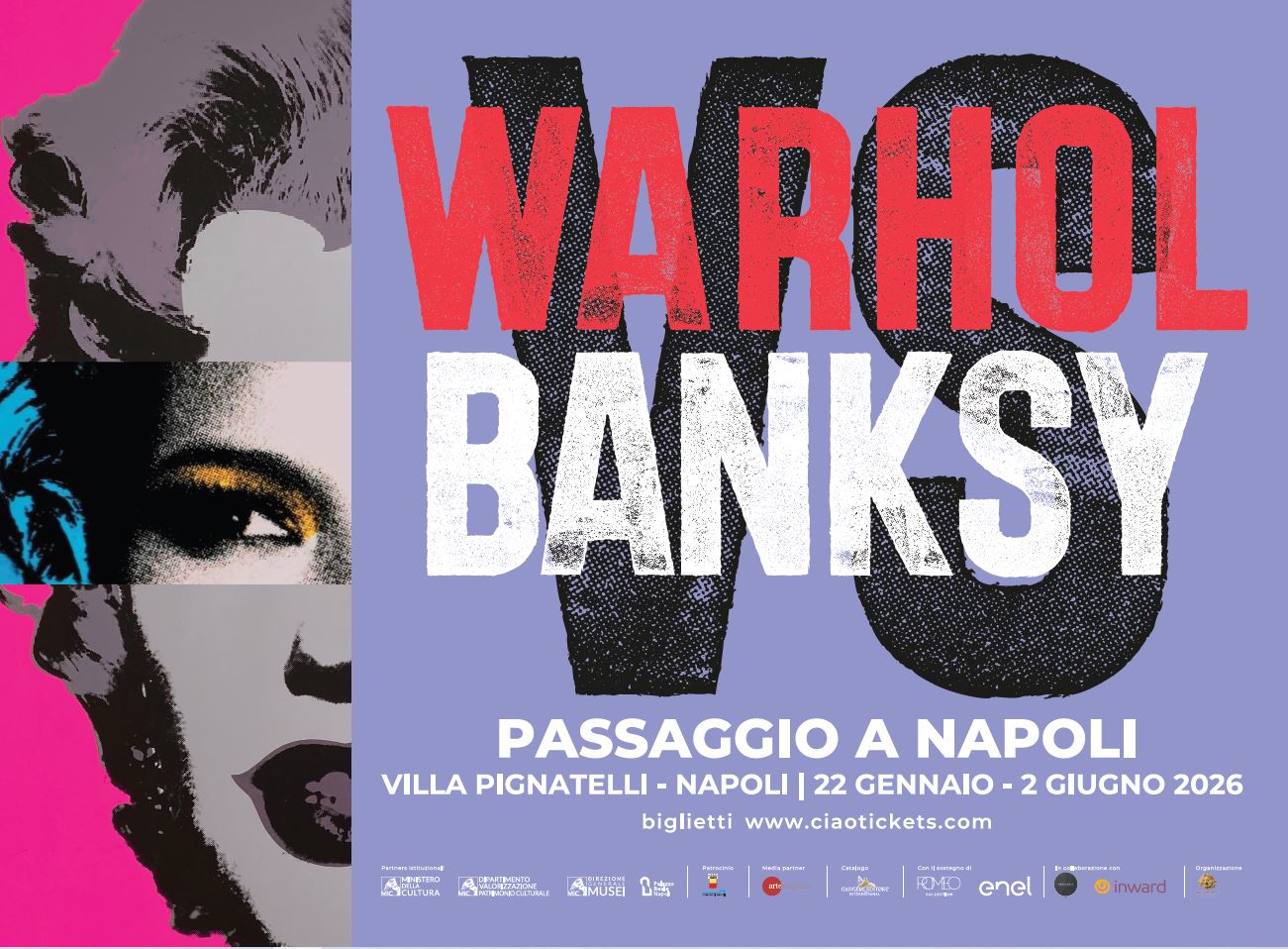 Napoli, Presentata a Villa Pignatelli la mostra Warhol vs Banksy