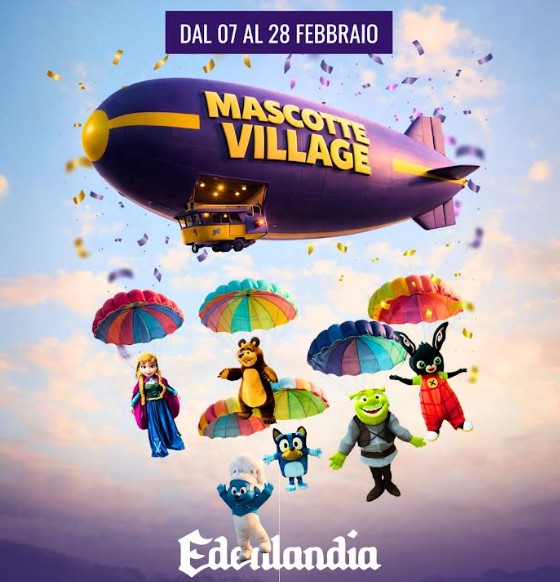Carnevale in Edenlandia, dal 7 febbraio parte Mascotte Village