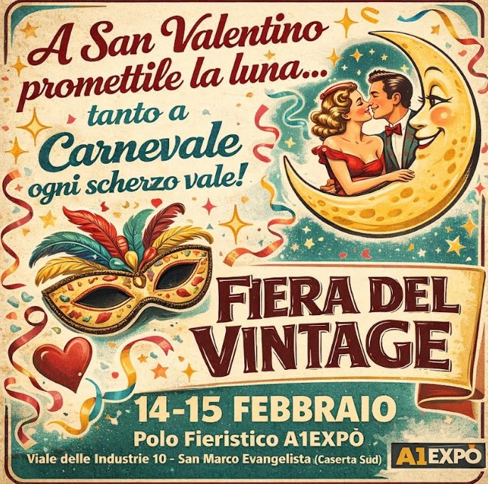 Fiera del Vintage accende il weekend di San Valentino e apre la stagione del Carnevale