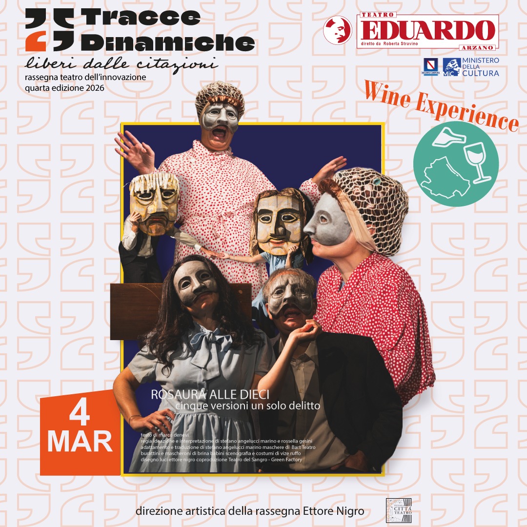 Tracce dinamiche al Teatro Eduardo De Filippo con  “Rosaura alle dieci” di Marco Denevi