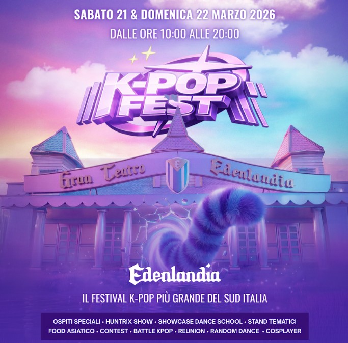 Edenlandia, nel Parco di Fuorigrotta arriva la Corea con il Festival K-Pop