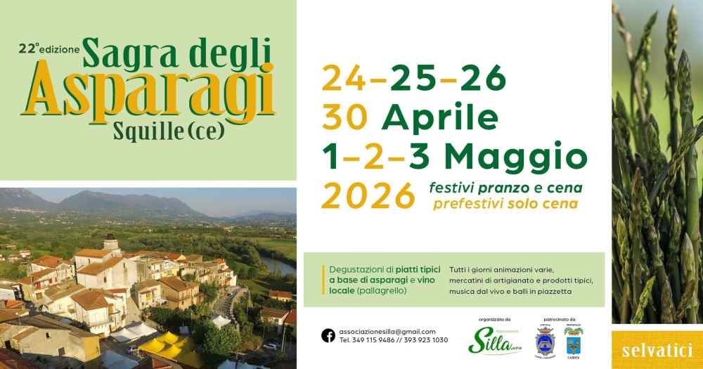 Sagre e Feste in Campania da giovedì 16 a domenica 19 aprile 2026 sagre