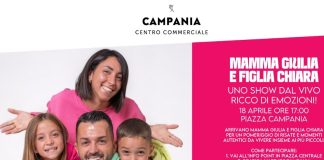 Campania, Mamma Giulia e Figlia Chiara il 18 aprile al Centro Commerciale